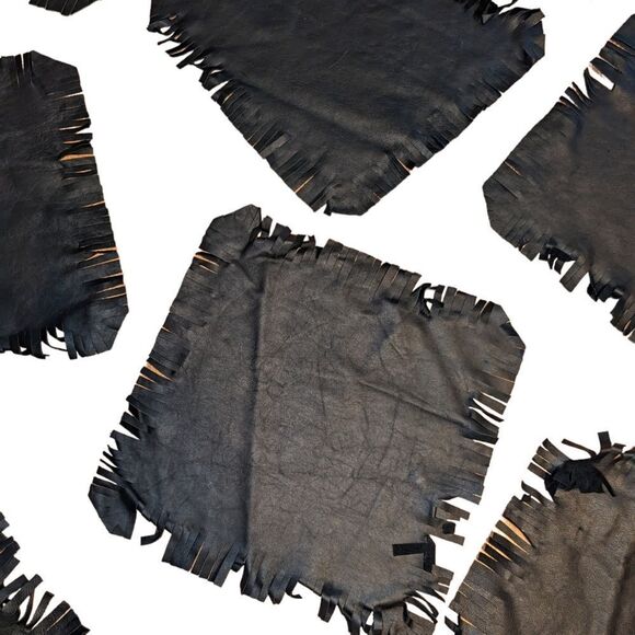 🛍️ WESTERN FAUX  FRINGE LEATHER SET OF ELEVEN PLACEMAT SETTING - Picture 1 of 4